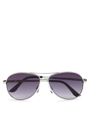 Blue/red Large Aviator Sunglasses