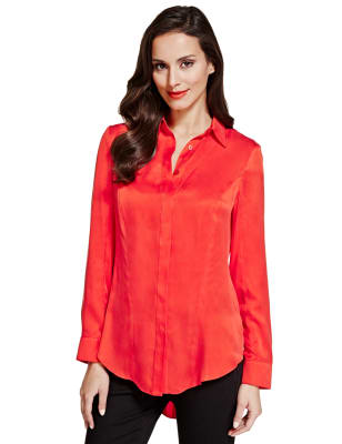 Flame Pure Silk No Peep™ Blouse