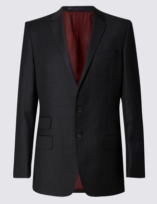 Charcoal Slim Fit Suit Including Waistcoat | M&S