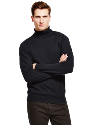 Grey Polo Neck Jumper