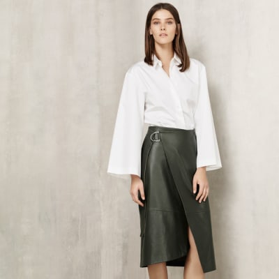 Leather wrap deals skirt uk