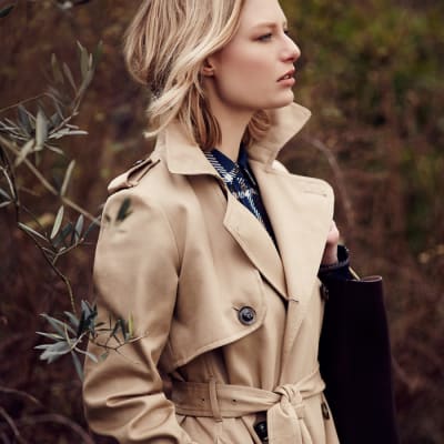 Marks and spencer black hotsell trench coat