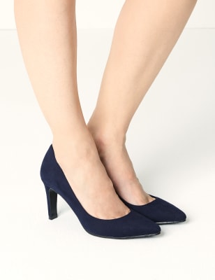 marks and spencer ladies black court shoes