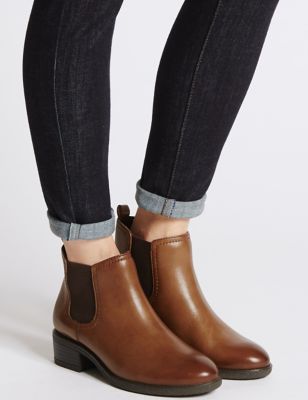 wide fit leather chelsea boots ladies