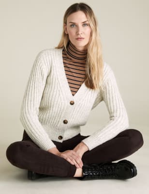 Linen Ribbed Longline Cardigan | Per Una | M&S Linen Ribbed Longline Cardigan | Per Una | M&S