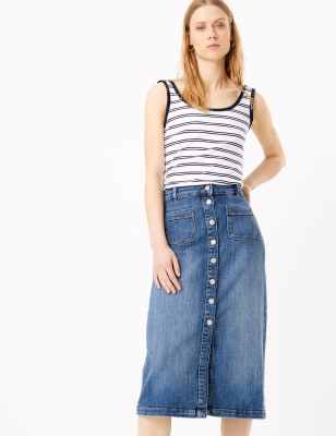 marks and spencer denim skirt