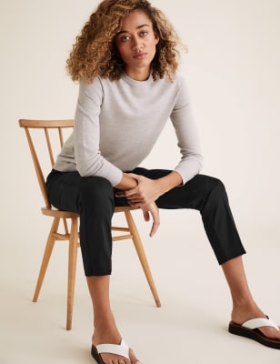 m&s cropped summer trousers