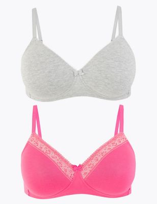 Details about  / Pasturnette Pink Expectations Non Wired Smooth Bra 40D