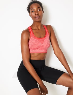 m&s front fastening sports bra