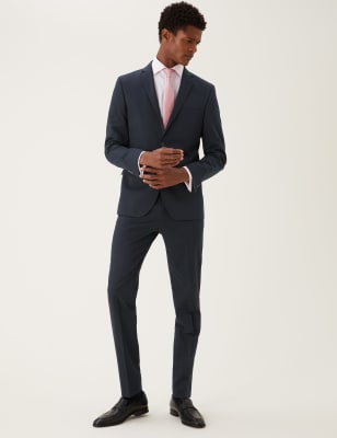 m&s mens navy suits