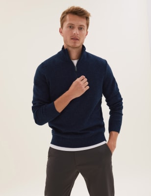 m&s mens polo neck jumpers