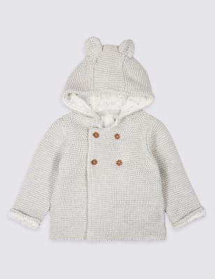 Girls' Pure Cotton Bow Pocket School Cardigan | M&S Girls' Pure Cotton Bow Pocket School Cardigan | M&S