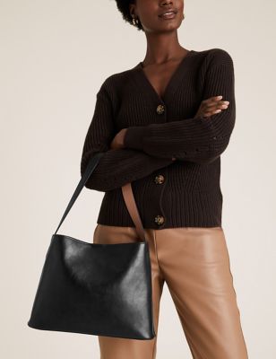 M&S Womens Leather Tote Bag