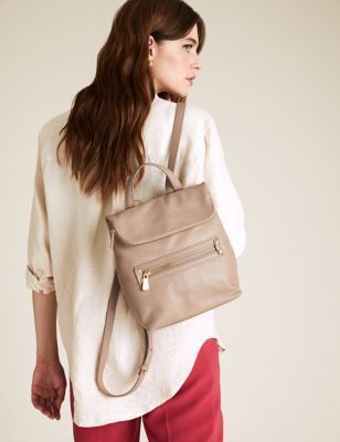 M&S Womens Leather Mini Backpack