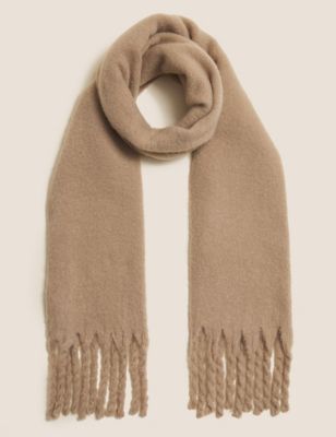 M&S Womens Fluffy Woven Scarf