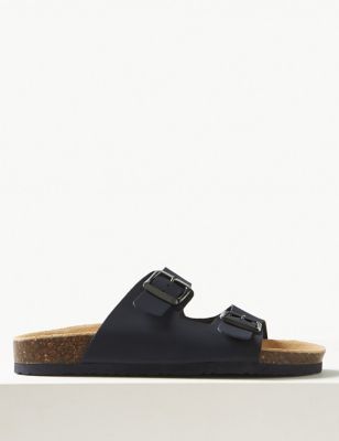 M&S Womens Leather Footbed Sandals