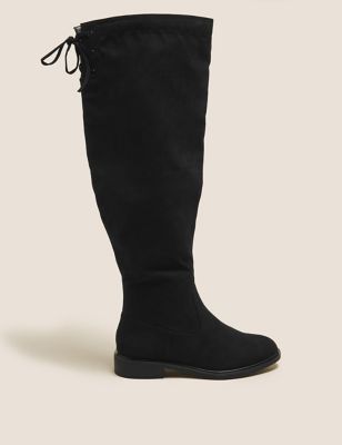 M&S Womens Wide Fit Flat Over the Knee Boots
