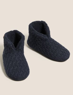 M&S Mens Slipper Boots with Freshfeet 