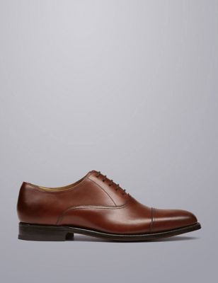 Charles Tyrwhitt Mens Leather Oxford Shoes - 8 - Neutral, Neutral