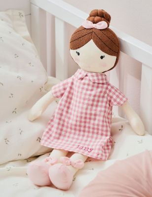 My 1St Years Personalised My 1st Doll With Brown Hair - Pink, Pink