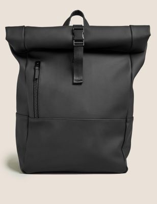 M&S Mens Rubberised Rolltop Backpack