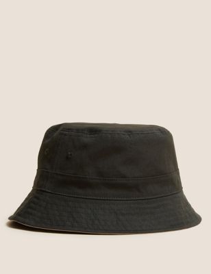 M&S Mens Reversible Bucket Hat - L-XL - Stone/Khaki, Stone/Khaki