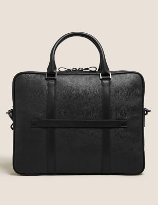 M&S Mens Leather Laptop Bag