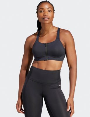 Adidas Womens TLRD Impact Luxe High Support Sports Bra - 32C - Black, Black