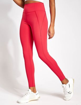Girlfriend Collective Womens Compressive High Waisted Leggings - Cherry Red, Cherry Red