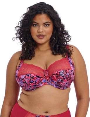 Elomi Women's Morgan Wired Bra - 38JJ - Red Mix, Red Mix