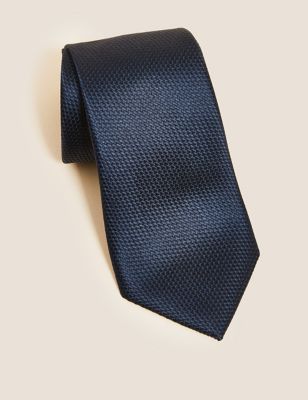 M&S Mens Textured Pure Silk Tie
