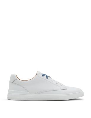Ted Baker Mens Leather Lace Up Trainers - 8 - White, White