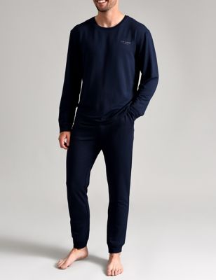 Ted Baker Men's Supersoft Jersey Pyjama Top - XL - Navy, Navy,Grey