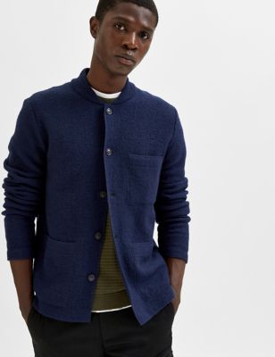 M&S Selected Homme Mens Pure Wool Cardigan