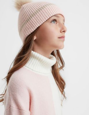 Reiss Girls Wool Rich Winter Hat (3-14 Yrs) - 3-6y - Pink, Pink