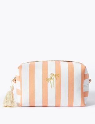 M&S Womens Embroidered Palm Tree Make-Up Bag