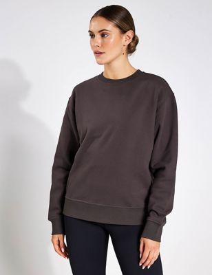 Lilybod Millie Cotton Rich Crew Neck Sweatshirt - Dark Grey, Dark Grey