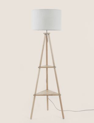 M&S Wooden Tripod Floor Lamp