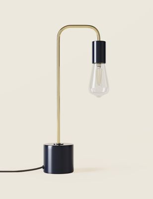 M&S Exposed Bulb Curved Table Lamp