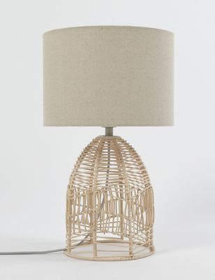 M&S Rattan Table Lamp