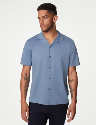 Autograph Men's Pure Cotton Revere Polo Shirt - MREG - Spice, Spice,Black,Ecru,Smokey Blue