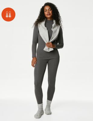 M&S Collection Heatgen Plus™ Thermal Leggings - 12 - Charcoal, Charcoal