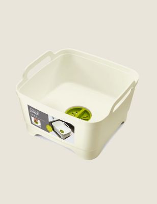 Joseph Joseph Wash and Drain Washing-up Bowl - White/Green, White/Green,Grey
