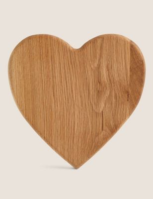 M&S Unisex Heart Wooden Chopping Board