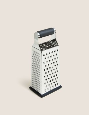M&S Stainless Steel 24cm 4 Sided Grater - Silver Mix, Silver Mix
