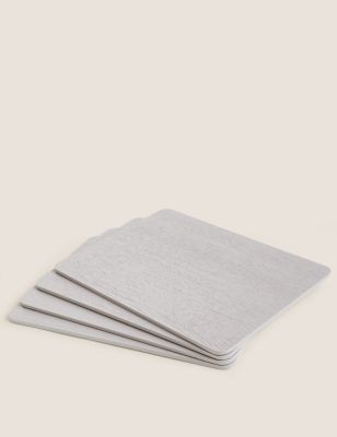 M&S Set of 4 Grey Wooden Placemats  Grey