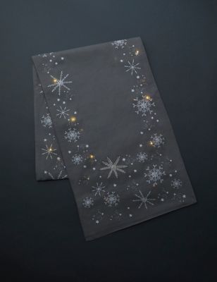 M&S Light Up Snowflake Table Runner