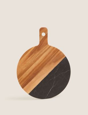 M&S Wood and Marble Round Board