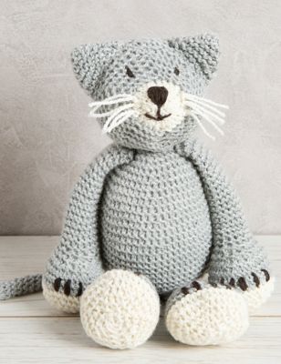 Wool Couture Chloe Cat Knitting Kit - Grey, Grey