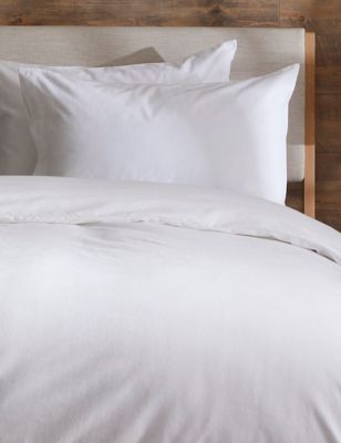 M&S 2 Pack Pure Cotton Brushed Pillowcases